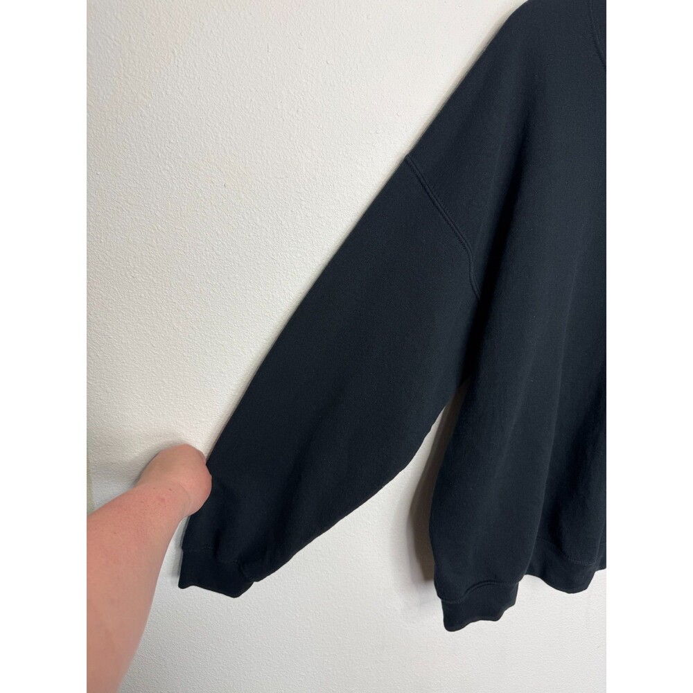 Silver Beach XL Unisex Sweatshirt Butterfly Print Black Long Sleeve Crewneck - Picture 4 of 7